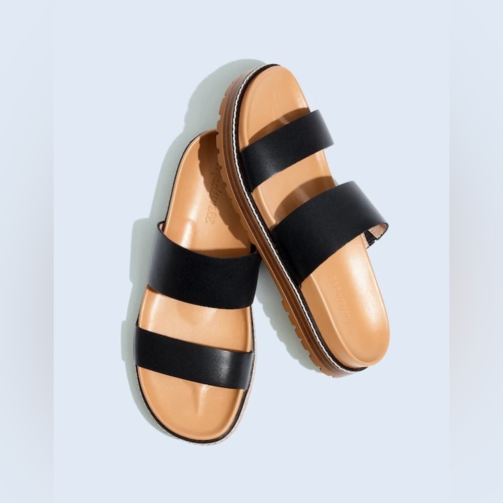 Madewell The Charley Double-Strap Slide Sandal Size 11 NWOT